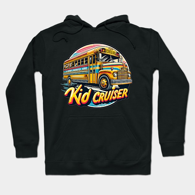 School Bus, Kid Cruiser Hoodie by Vehicles-Art